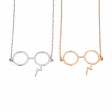 Load image into Gallery viewer, Harry Potter Gold silver glasses Necklace