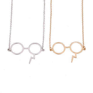 Harry Potter Gold silver glasses Necklace