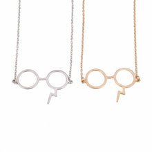 Load image into Gallery viewer, Harry Potter Gold silver glasses Necklace