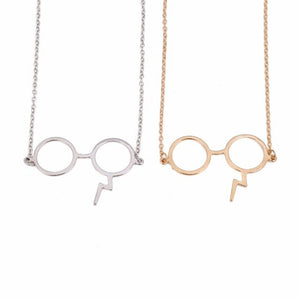 Harry Potter Gold silver glasses Necklace