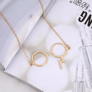 Harry Potter Gold silver glasses Necklace