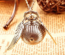 Load image into Gallery viewer, Quidditch Balls Snitch Necklace